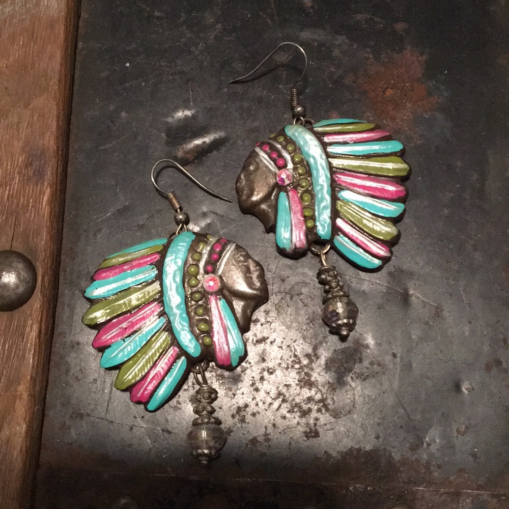 Indian Head Earrings